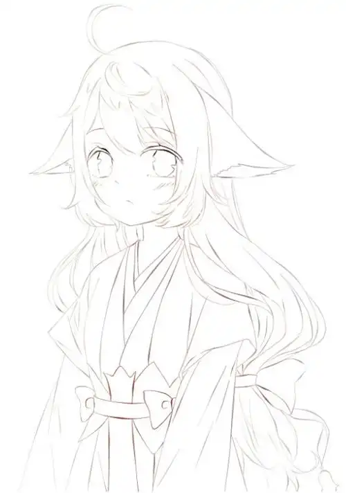 黑白线稿:感受温柔,领略山河,临摹线稿素材