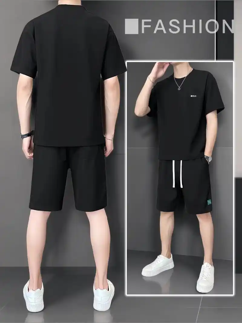 啄木鸟夏季潮流短袖短裤,时尚百搭的男士休闲运动套装