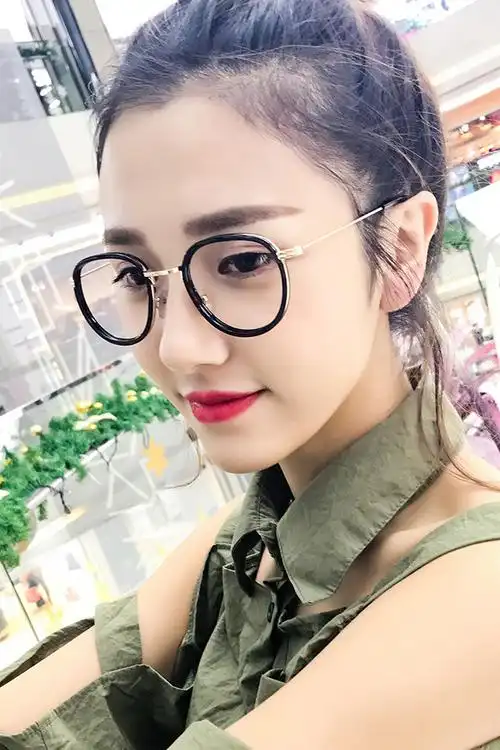 眼镜复古圆形超轻大框网红眼镜框女眼镜框韩版瘦脸情侣百搭圆脸平光镜