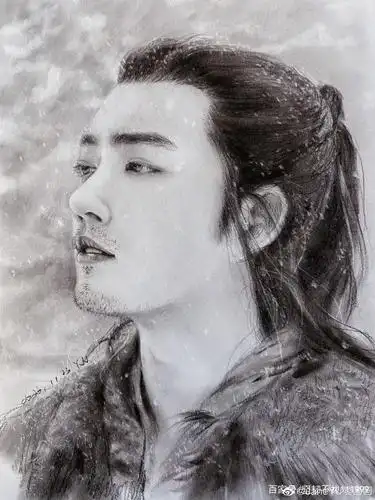 神仙画手!来看看粉丝笔下的肖战! 素描下的轮廓和眼神,画风好爱