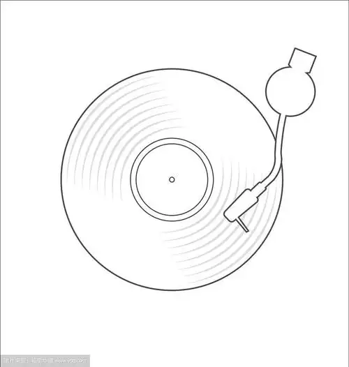 黑胶唱片平面概念简单