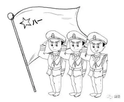 敬礼的军人简笔画侧面全身怎么画建军节军人的简笔画军人背影简笔画
