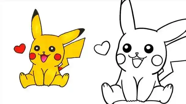 皮卡丘简笔画呆萌 皮卡丘简笔画呆萌可爱