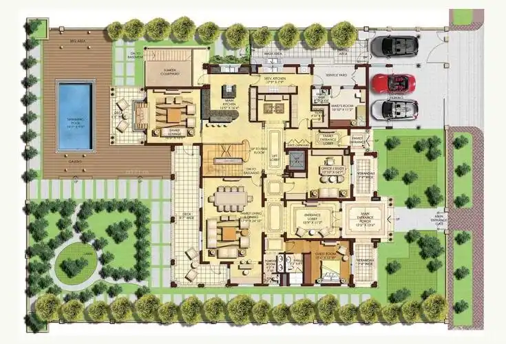 豪华别墅内部设计平面图