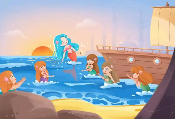 海的女儿|插画|商业插画|植蓝大白 - 原创作品 - 站酷 (zcool)