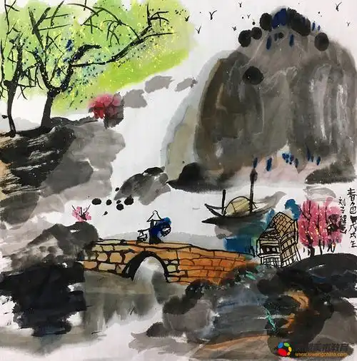 水墨丹青栩栩如生的意境美-希望美术少儿水墨画作品欣赏