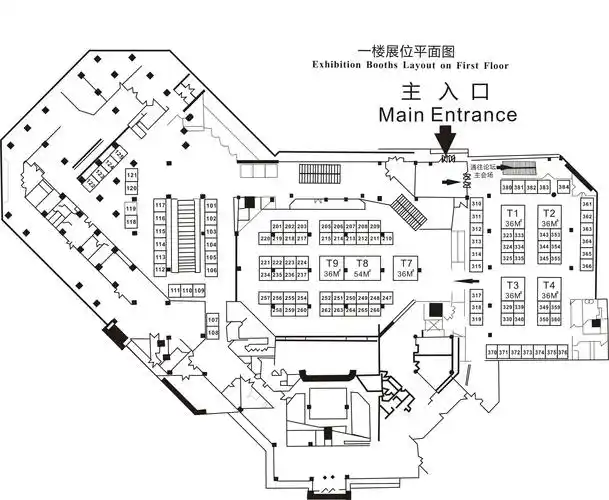 2012中国药品质量安全检测技术国际论坛暨展览会--展位平面图.