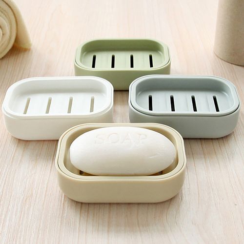 9元双层沥水香皂盒强力吸盘创意置物架5.