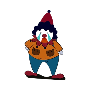 愚人节深色系扁平化小丑元素png