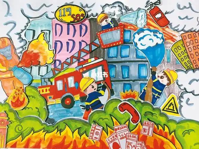 消防安全主题绘画