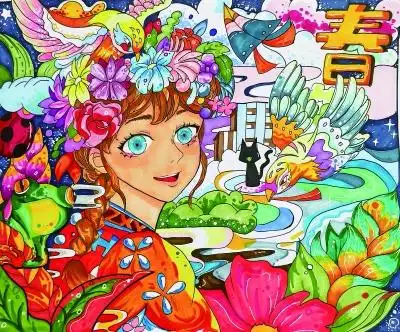 水彩画宜兴市融媒体中心传媒教育培训中心学员张芯瑜14岁