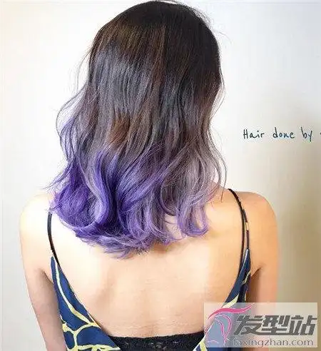 紫色头发怎么染最好看紫色渐变挑染美爆眼球