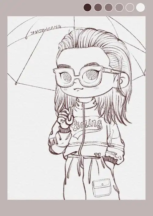 线稿练习华晨宇