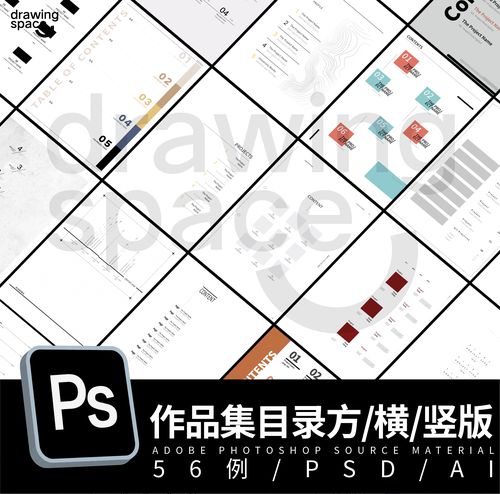 作品集目录排版56例aipsd格式(原创制作)
