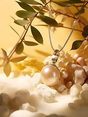 珍珠吊坠珠宝饰品摄影图