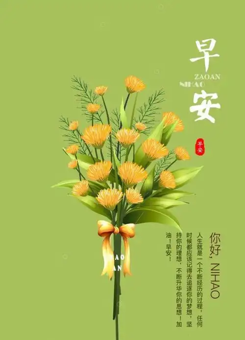 早安给自己一个微笑要相信没有绝对的好运气但要有十足的好心态所有的