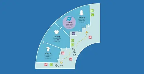 首页 漫游科技馆 楼层导览 点击地图可放大        地面三层是我馆
