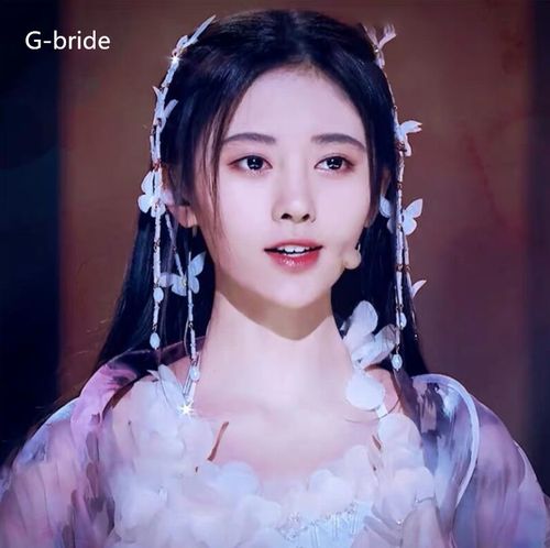 韩式新娘超仙气蝴蝶流苏头饰鞠婧祎同款发夹古风汉服写真表演配饰