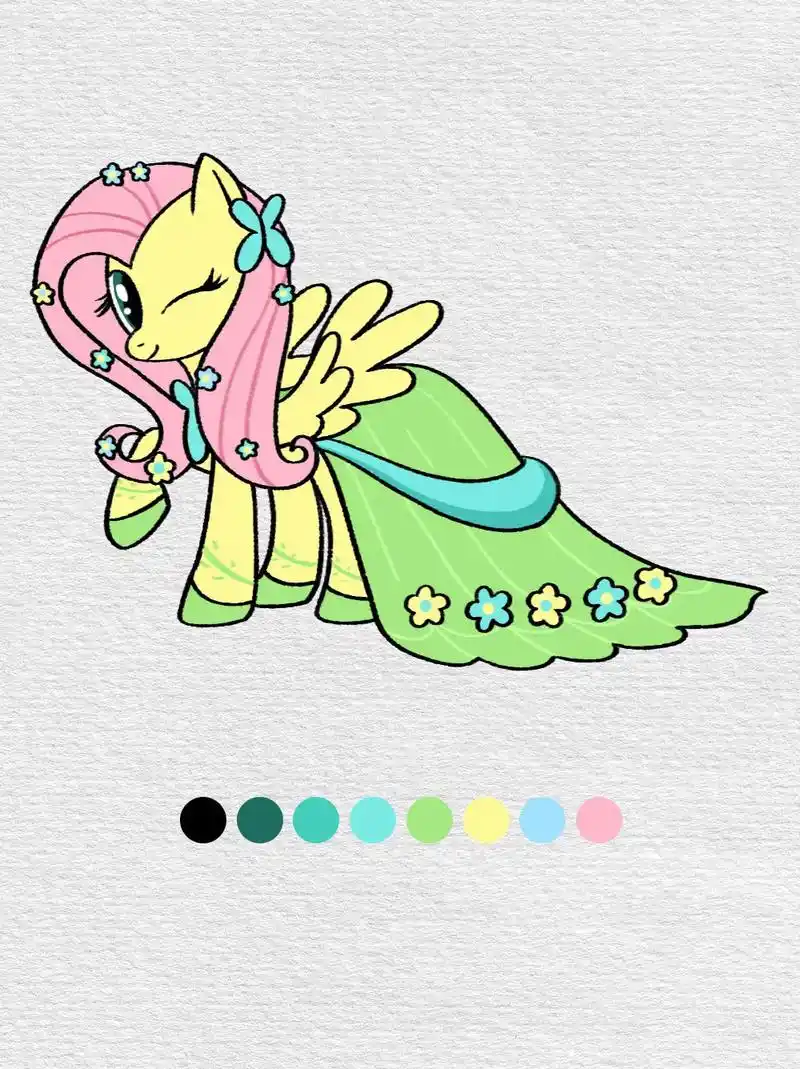 画画如此简单~小马宝莉柔柔简笔画来喽