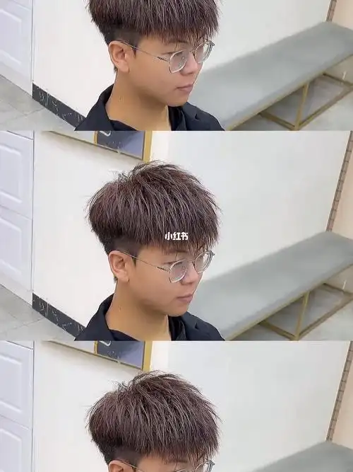 男生摩根烫男生发型摩根缕空碎盖 男生文艺韩系烫发韩系摩根烫/自然碎