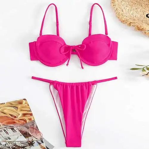 2024新款沙滩度假性感三角比基尼跨境亚马逊速卖通网红bikini泳衣