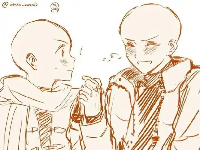 甜甜的双人互动#绘画素材##绘画参考