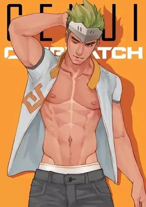 同人手绘:色气向!守望腹肌补全计划