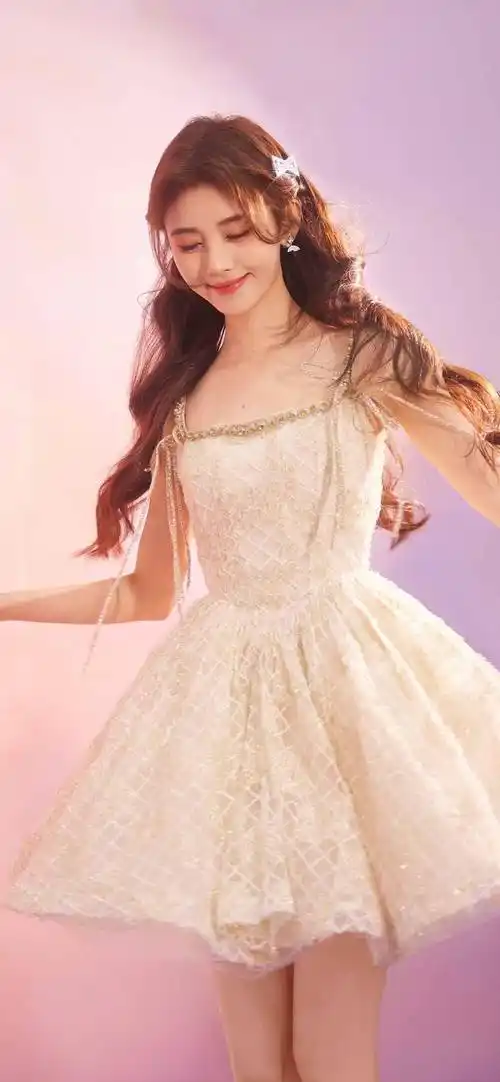 鞠婧祎时尚优雅礼服系列合集_气质_白色_造型