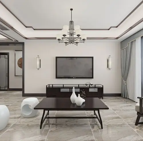 保定【万和蓝山】130平新中式装修效果图