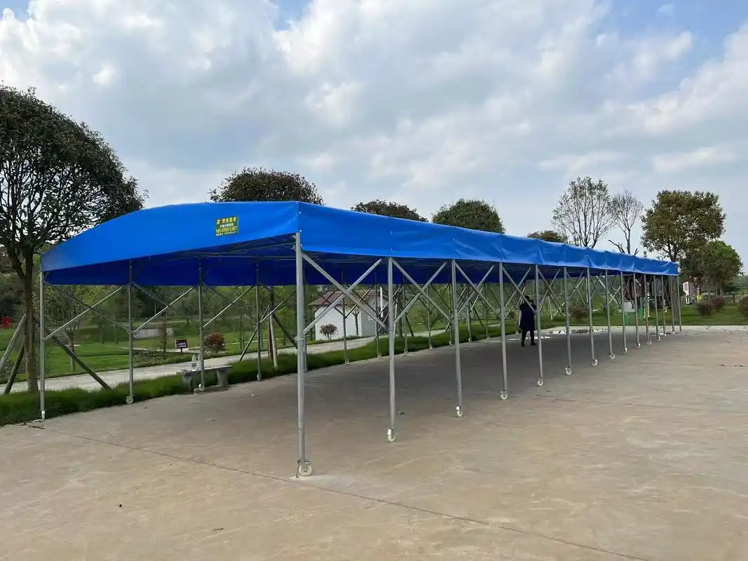 移动推拉雨棚活动帐篷遮阳防晒隔离蓬伸缩雨棚