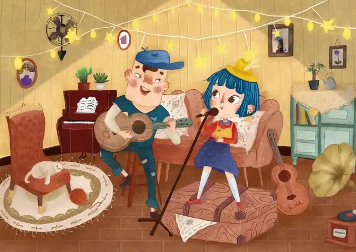 二人音乐会|插画|儿童插画|涵宝不是薯条 - 原创作品 - 站酷 (zcool)