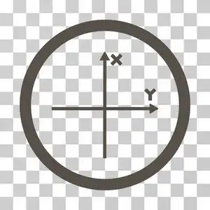 坐标轴圆形的矢量图标照片