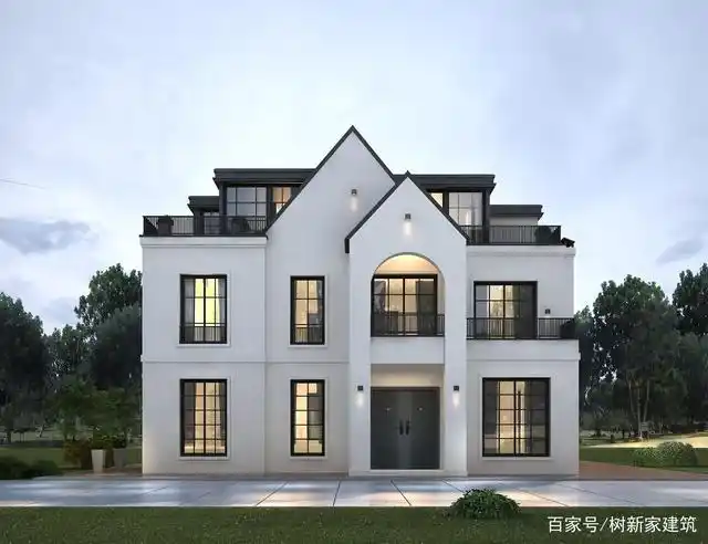 太惊艳!美式田园风三层自建房别墅 8室3厅5卫一厨带壁炉