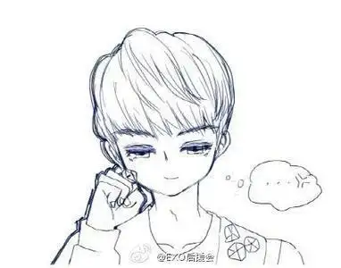 exo简单卡通简笔画