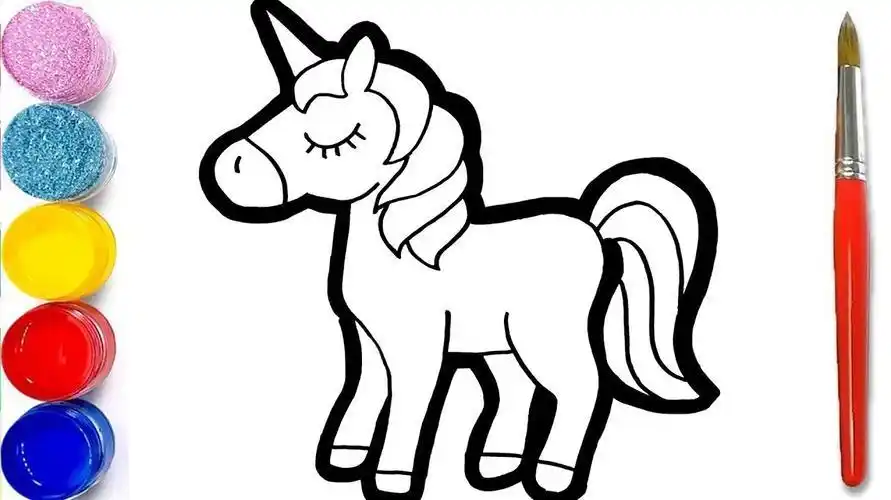 马简笔画图涂色 简笔画图片大全-蒲城教育文学网