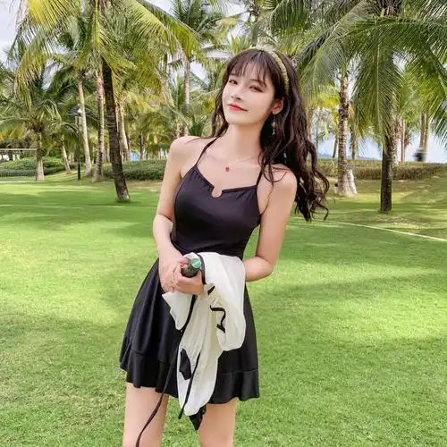 仙女泳衣春夏新款2021泳衣女韩版长袖罩衫连体遮肚温泉女士性感两件套