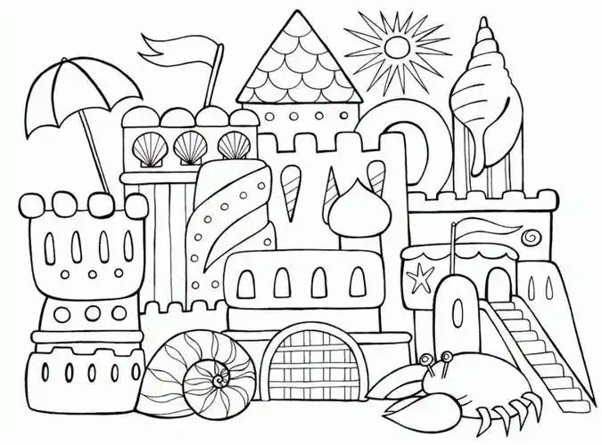 冬天简笔画迪士尼城堡简笔画教程童话里的城堡简笔画图片城堡的简单