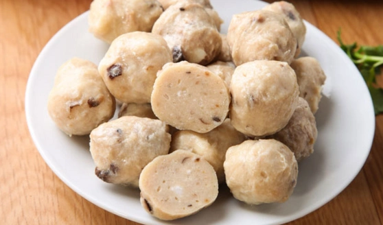 圆滚滚的香菇贡丸,真是太好吃了!