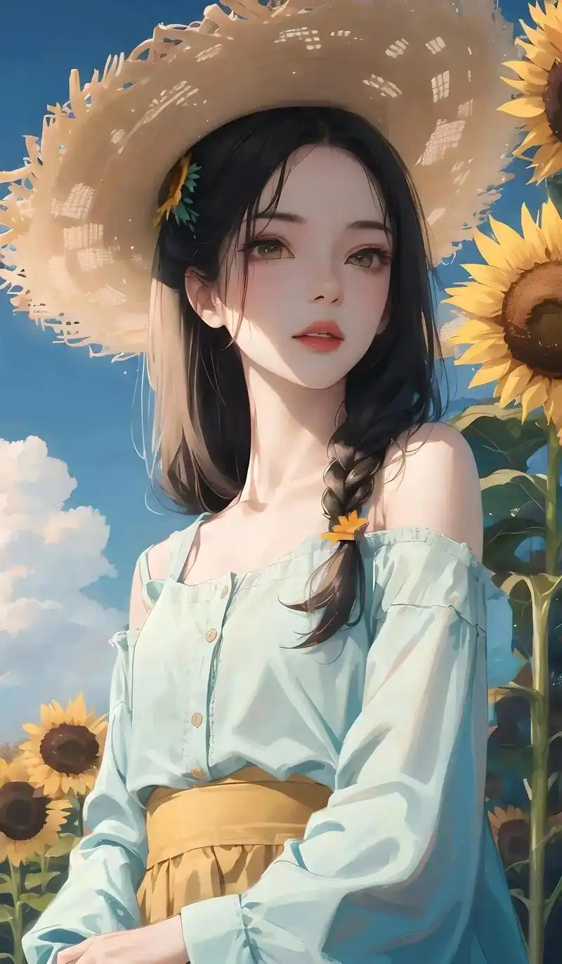 向日葵女孩#二次元美图壁纸大全 #动漫 #二次元 #美图分享 - 抖音