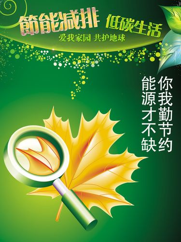 643海报印制海报展板素材873节能减排低碳生活节约能源宣传