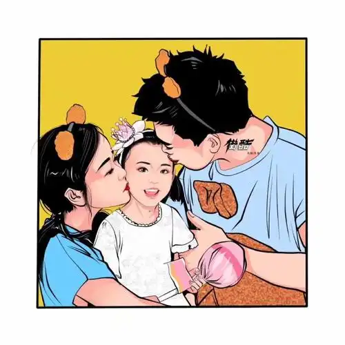 卡通一家三口图片大全一家三口卡通动漫微信头像