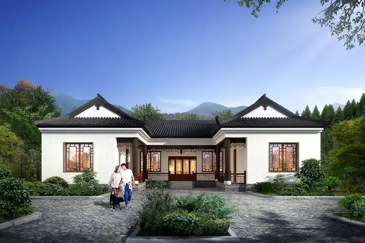 农村建房图纸:带院子中式别墅,30万建一栋,城里人羡慕不来的田园生活