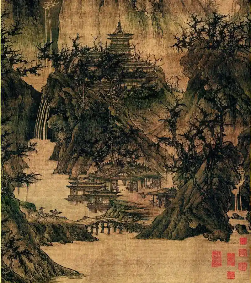 北宋 李成 《晴峦萧寺图》(局部).jpg