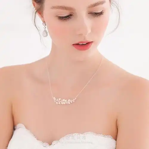 [爱喵网]fifi唯爱.清新淡水珍珠项链新娘锁骨链百搭婚纱配饰 www.