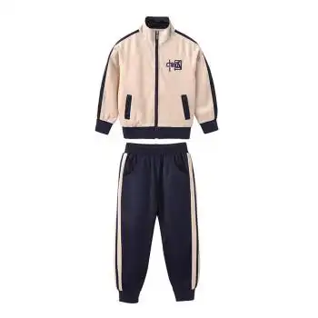 小学生校服春秋装金光绒运动套装幼儿园园服入园照四年级班服批发