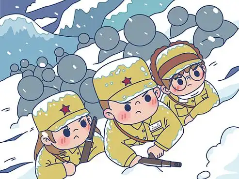 抗美援朝纪念徽章216酥酥susu插画抗美援朝1171画漫画的橘子人民日报