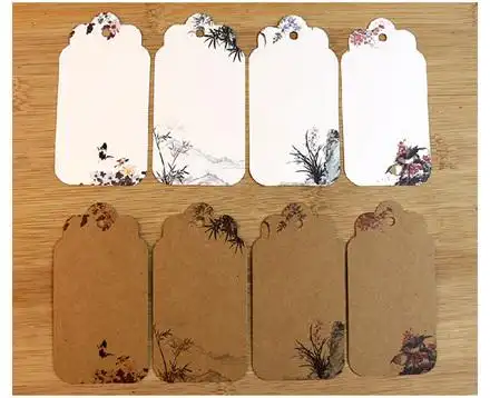 古风带钢圈书签标签单词卡 诗句 中国风创意 古典 复古 纸质中式