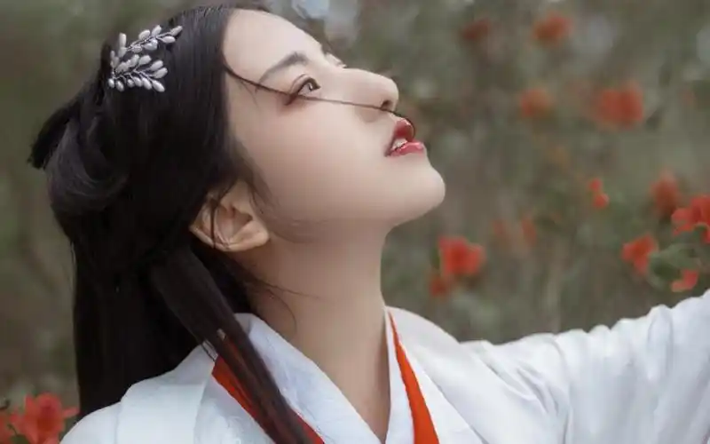 气质古风汉服美女迷人户外优雅白嫩写真,高清壁纸图片,大陆美女-回车