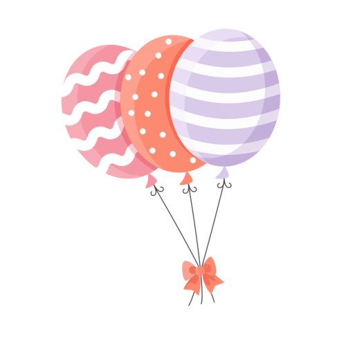 七夕情人节彩色气球png图片