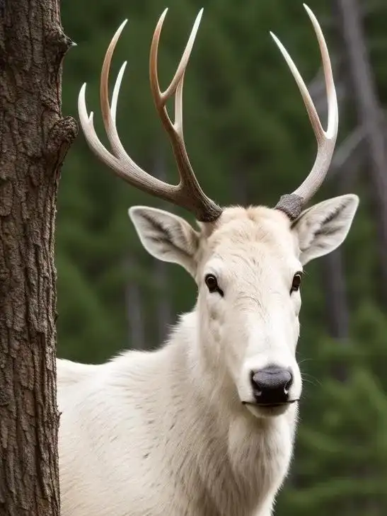 白色麋鹿见者好运,身体健康!接下去#鹿 #小鹿04 #见者好 - 抖音
